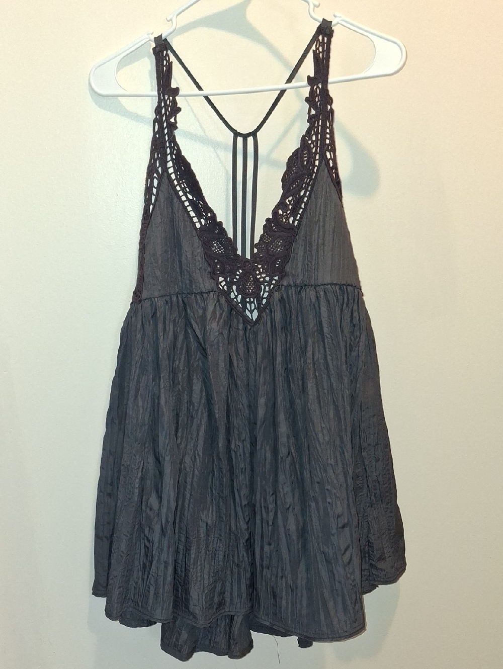 Free People Breathless Mini Dress In Slate Gray